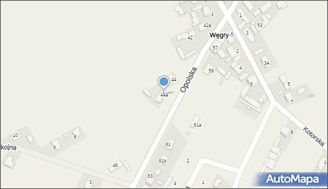 Węgry, Opolska, 44a, mapa Węgry