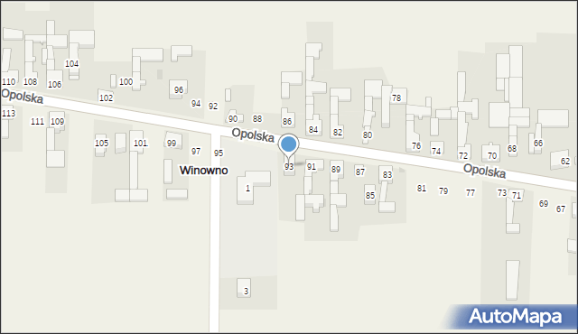 Winowno, Opolska, 93, mapa Winowno