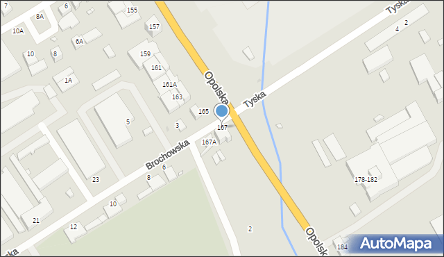 Wrocław, Opolska, 167, mapa Wrocławia