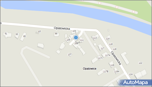 Wrocław, Opatowicka, 109, mapa Wrocławia