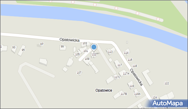 Wrocław, Opatowicka, 111, mapa Wrocławia