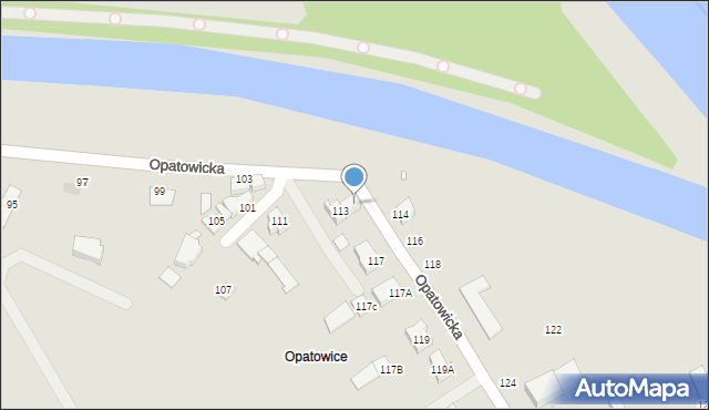 Wrocław, Opatowicka, 115, mapa Wrocławia