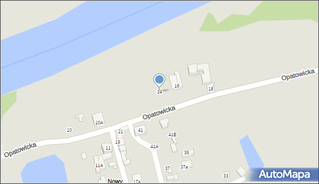 Wrocław, Opatowicka, 14, mapa Wrocławia