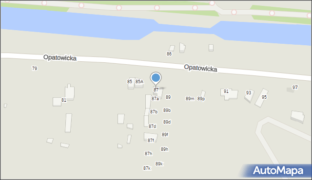 Wrocław, Opatowicka, 87, mapa Wrocławia