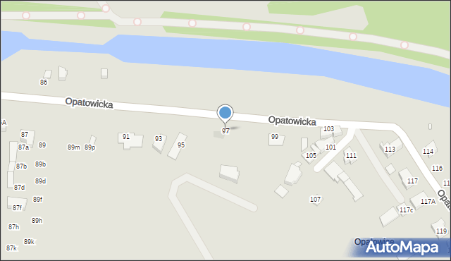 Wrocław, Opatowicka, 97, mapa Wrocławia