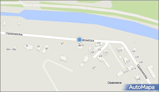 Wrocław, Opatowicka, 99, mapa Wrocławia