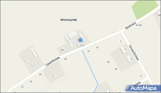 Wronczynek, Opieńkowa, 5, mapa Wronczynek