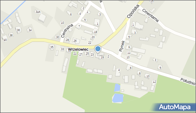 Wrzelowiec, Opolska, 21, mapa Wrzelowiec