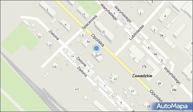 Zawadzkie, Opolska, 10, mapa Zawadzkie