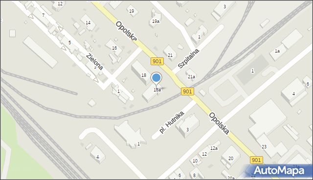 Zawadzkie, Opolska, 18a, mapa Zawadzkie