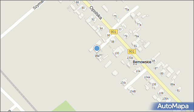 Zawadzkie, Opolska, 98a, mapa Zawadzkie