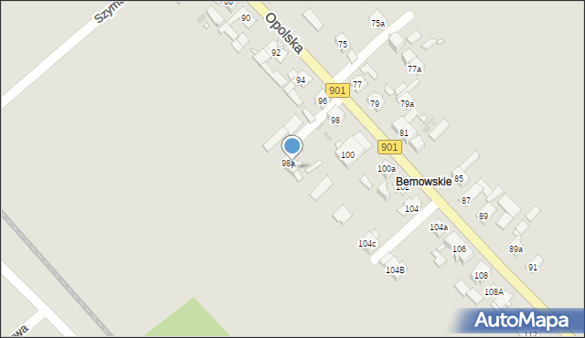 Zawadzkie, Opolska, 98b, mapa Zawadzkie