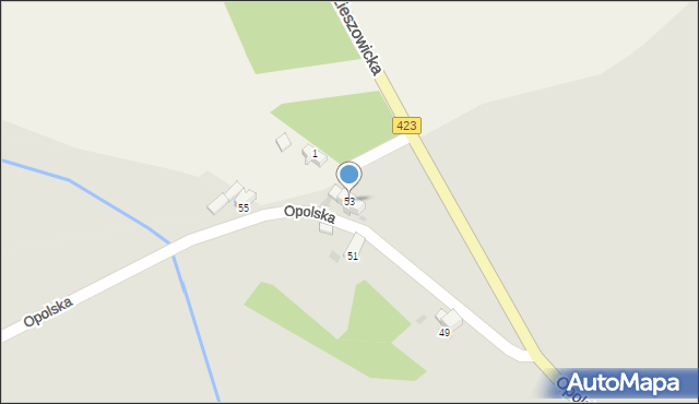 Zdzieszowice, Opolska, 53, mapa Zdzieszowice