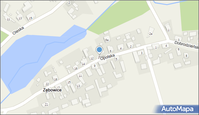 Zębowice, Opolska, 10, mapa Zębowice