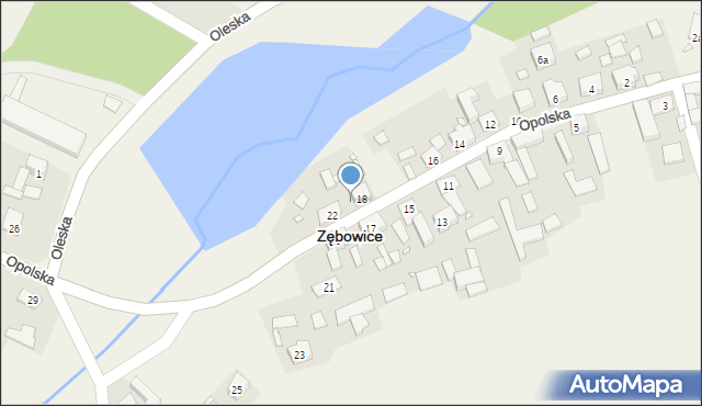 Zębowice, Opolska, 20, mapa Zębowice