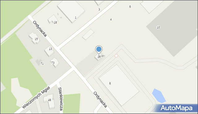 Bąkowo, Ordynacka, 16, mapa Bąkowo