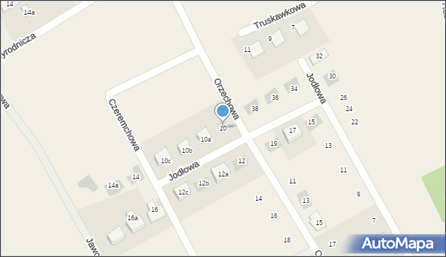 Bartąg, Orzechowa, 10, mapa Bartąg