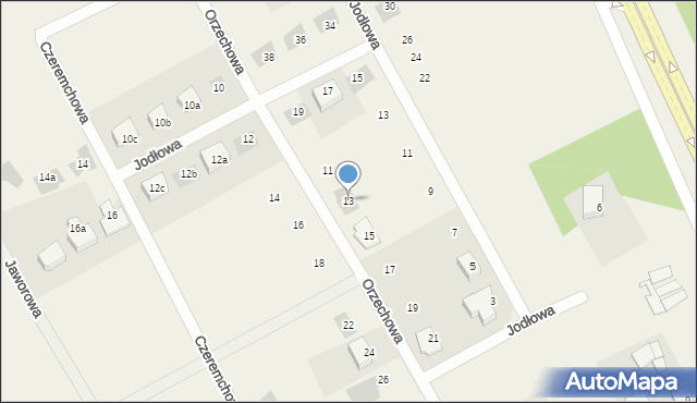 Bartąg, Orzechowa, 13, mapa Bartąg