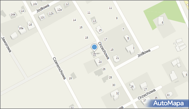 Bartąg, Orzechowa, 22, mapa Bartąg
