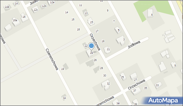 Bartąg, Orzechowa, 24, mapa Bartąg