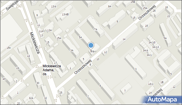 Białystok, Orzeszkowej Elizy, 5/2, mapa Białegostoku