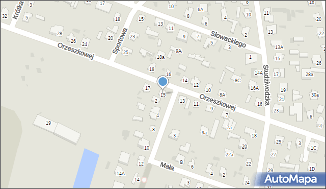 Bielsk Podlaski, Orzeszkowej Elizy, 15, mapa Bielsk Podlaski