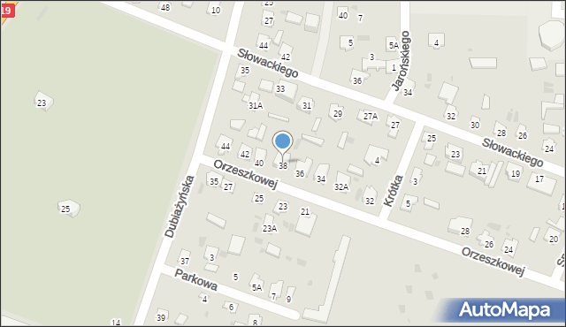Bielsk Podlaski, Orzeszkowej Elizy, 38, mapa Bielsk Podlaski