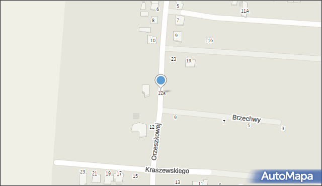 Brześć Kujawski, Orzeszkowej Elizy, 12a, mapa Brześć Kujawski