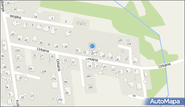 Chełm Śląski, Orkana Władysława, 20, mapa Chełm Śląski