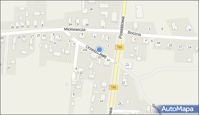 Chruszczobród, Orzeszkowej Elizy, 12, mapa Chruszczobród