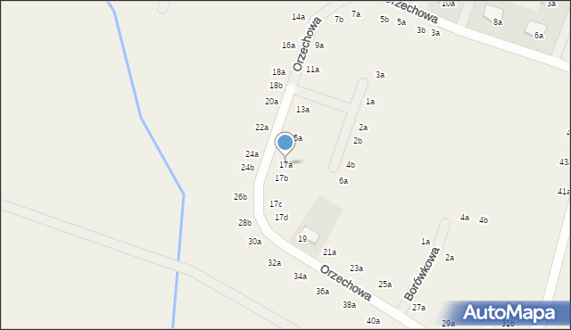 Chrząstawa Mała, Orzechowa, 17a, mapa Chrząstawa Mała