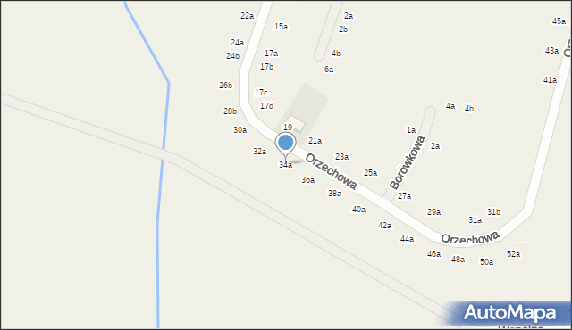 Chrząstawa Mała, Orzechowa, 34a, mapa Chrząstawa Mała