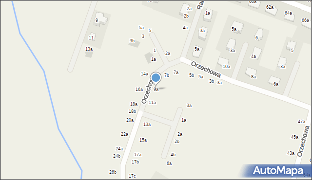 Chrząstawa Mała, Orzechowa, 9a, mapa Chrząstawa Mała