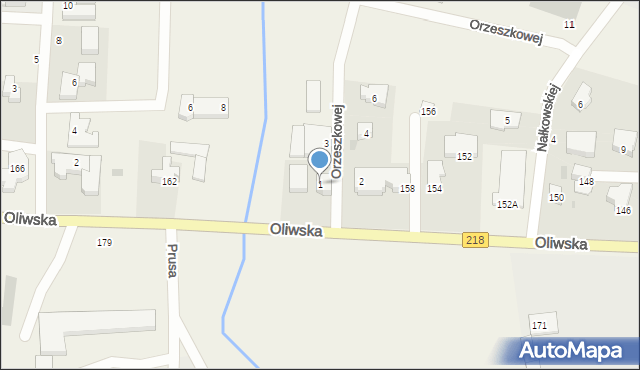 Chwaszczyno, Orzeszkowej Elizy, 1, mapa Chwaszczyno