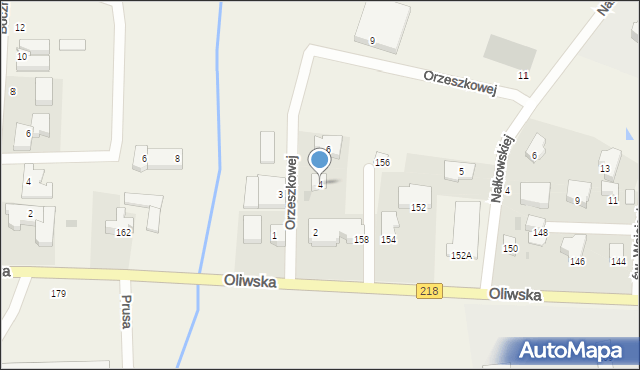 Chwaszczyno, Orzeszkowej Elizy, 4, mapa Chwaszczyno