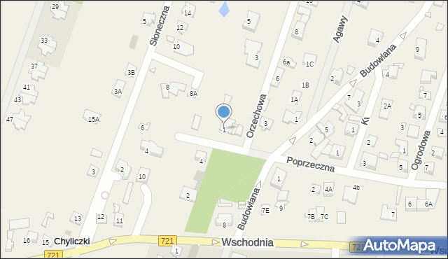 Chyliczki, Orzechowa, 1, mapa Chyliczki