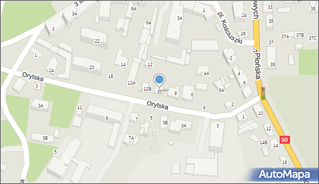 Ciechanów, Orylska, 10, mapa Ciechanów