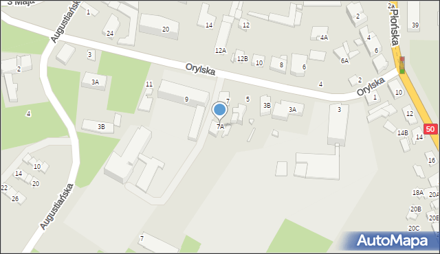 Ciechanów, Orylska, 7A, mapa Ciechanów