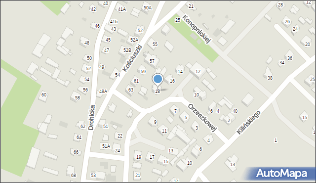 Ciechanowiec, Orzeszkowej Elizy, 18, mapa Ciechanowiec