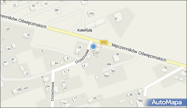 Ćwiklice, Orzechowa, 3, mapa Ćwiklice