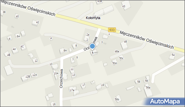 Ćwiklice, Orzechowa, 5, mapa Ćwiklice