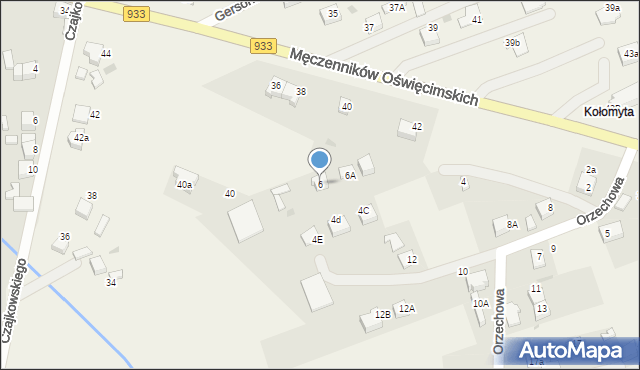 Ćwiklice, Orzechowa, 6, mapa Ćwiklice