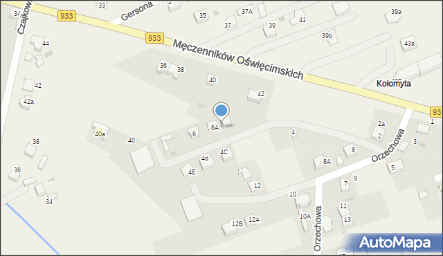 Ćwiklice, Orzechowa, 6b, mapa Ćwiklice