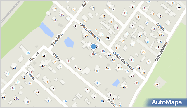 Czarna Białostocka, Orlicz-Dreszera Gustawa, gen., 14A, mapa Czarna Białostocka