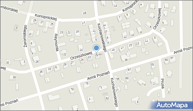 Czerniejewo, Orzeszkowej Elizy, 21, mapa Czerniejewo
