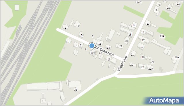 Dąbrowa Górnicza, Orlicz-Dreszera Gustawa, gen., 10, mapa Dąbrowa Górnicza