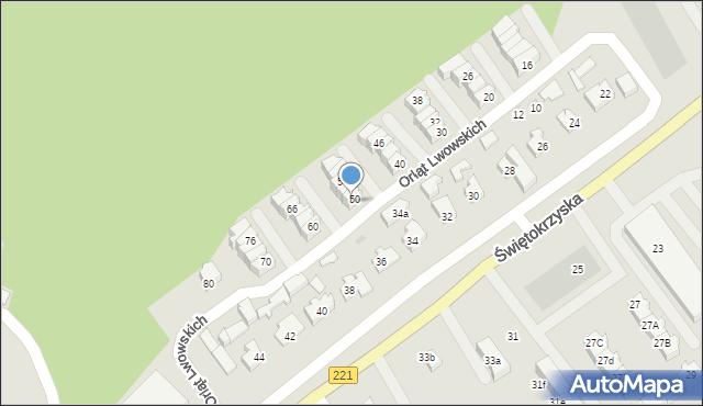 Gdańsk, Orląt Lwowskich, 50, mapa Gdańska