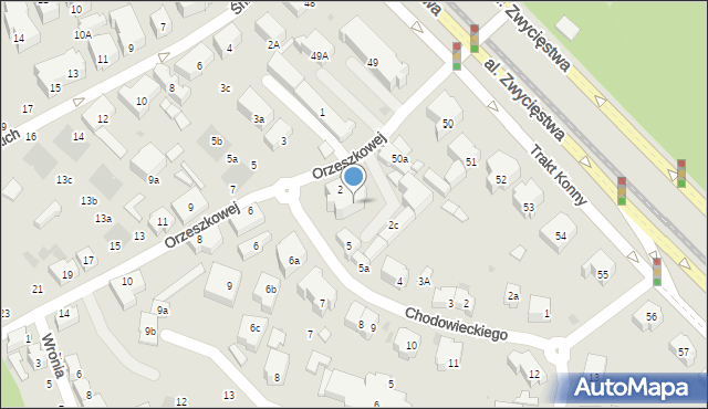 Gdańsk, Orzeszkowej Elizy, 2-4, mapa Gdańska