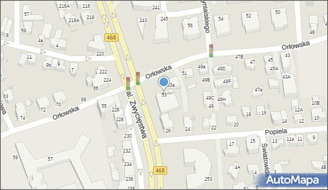 Gdynia, Orłowska, 53, mapa Gdyni