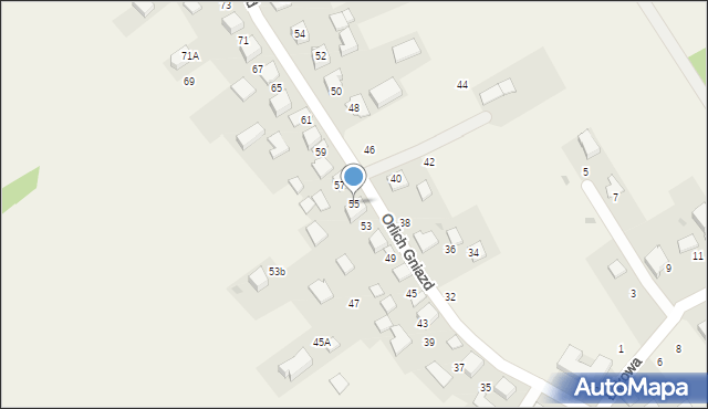 Giebułtów, Orlich Gniazd, 55, mapa Giebułtów